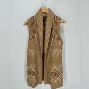 Ralph Lauren Open Sleeveless Aztec Sweater Vest